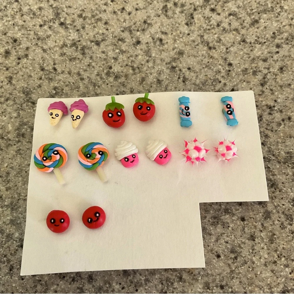 7 Pair of Little Girl’s Post Earrings